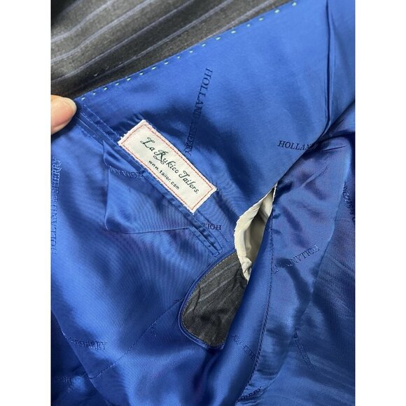 Ermenegildo Zegna Fabric Striped men's sports Jacket blazer grey Sz S/M - Picture 5 of 15